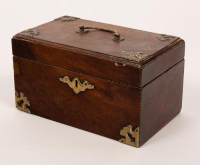 Appraisal: A mahogany tea caddy now as a stationery box cm