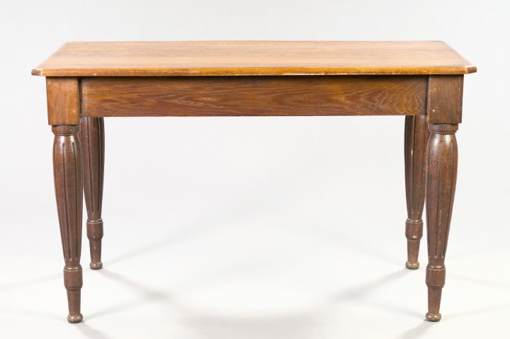 Appraisal: Provincial Oak Farmhouse Table early th century the rectangular top