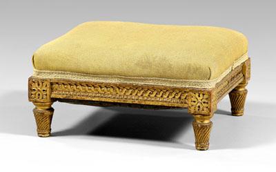 Appraisal: Louis XVI style gilt wood footstool finely carved rails and