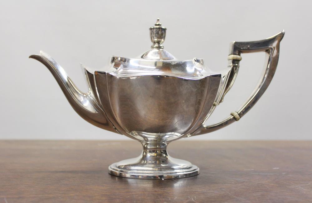 Appraisal: GORHAM PLYMOUTH STERLING SILVER TEAPOT A - pint Weight troy