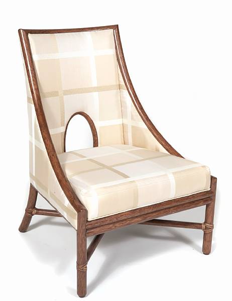 Appraisal: A Barbara Barry slipper chair McGuire Furniture Company st century