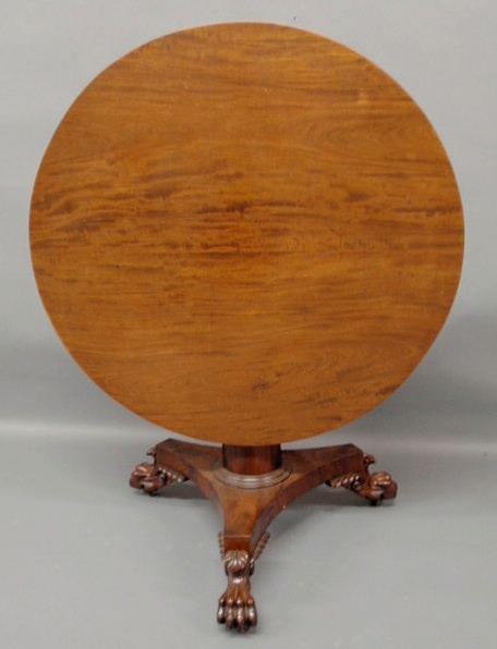 Appraisal: Philadelphia Empire mahogany breakfast table c h top dia