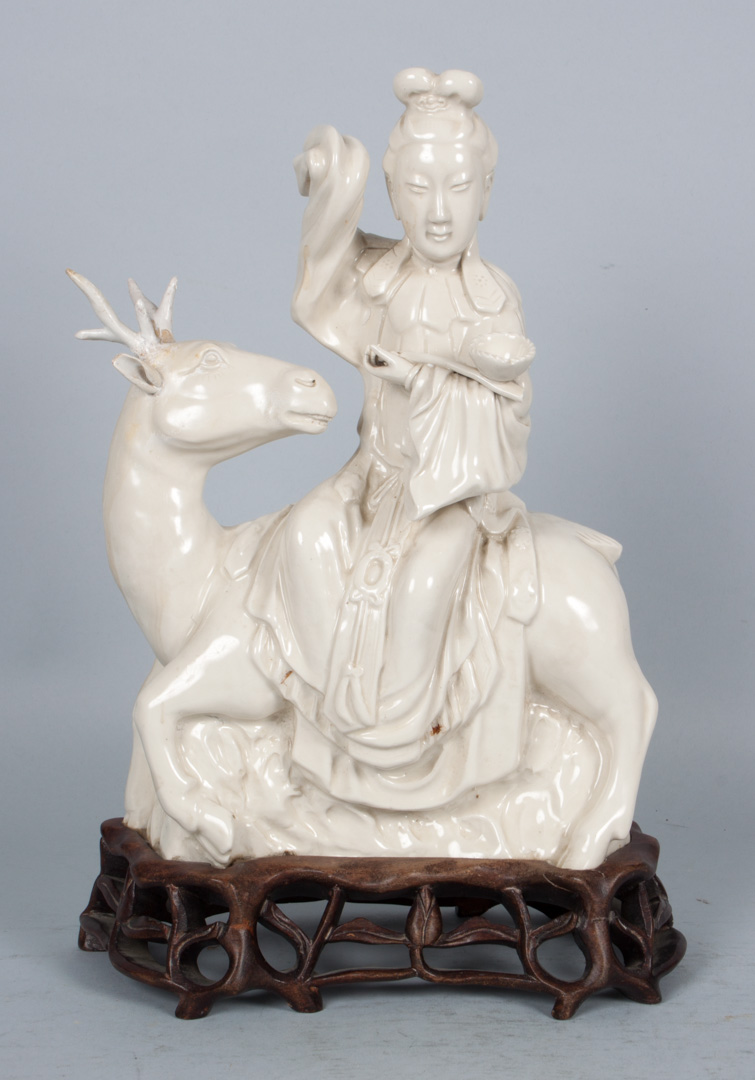 Appraisal: Chinese blanc de chine porcelain figural group mid- th century