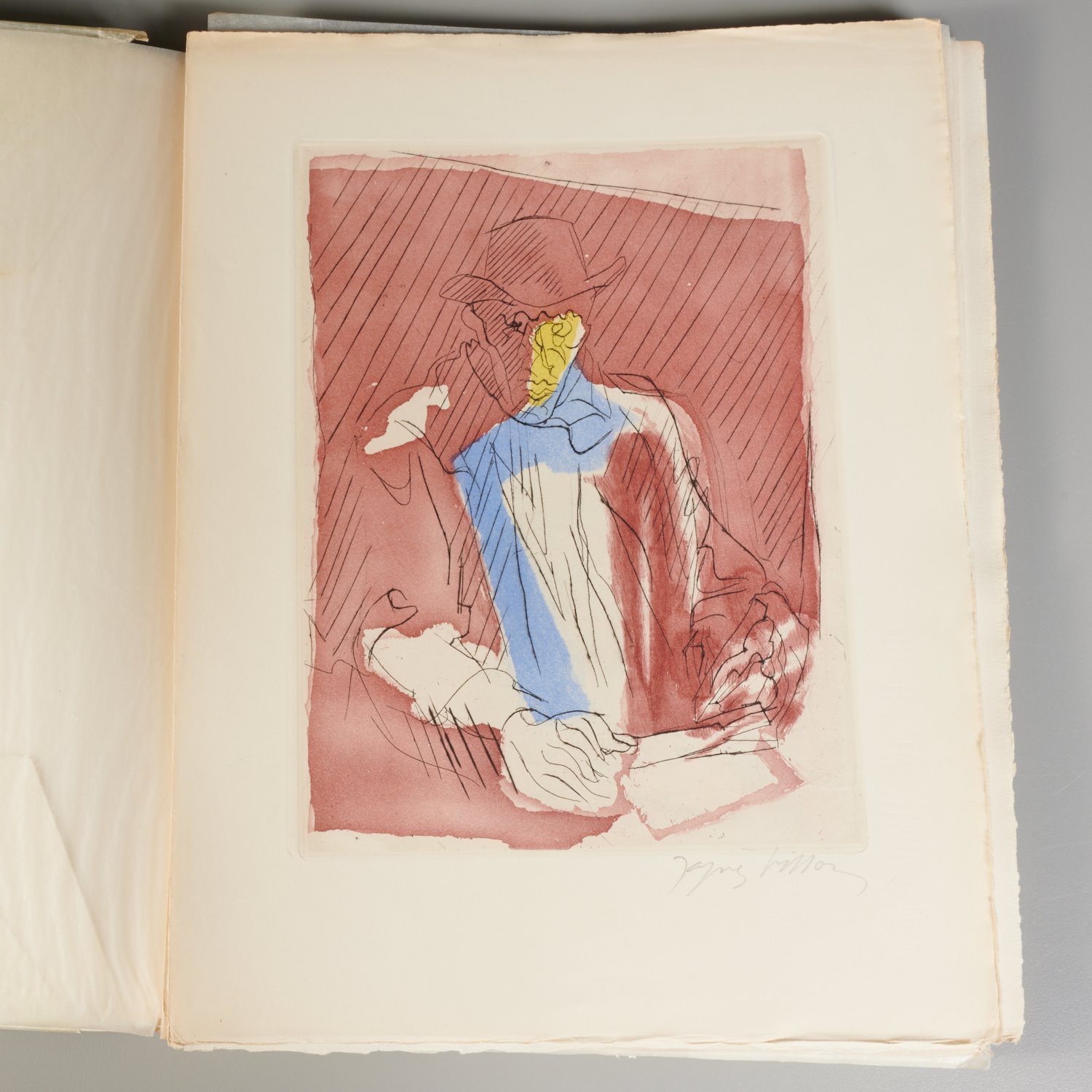 Appraisal: ELOGE DE JACQUES VILLON WITH SIGNED ETCHINGS Jacques Lassaigne Manuel