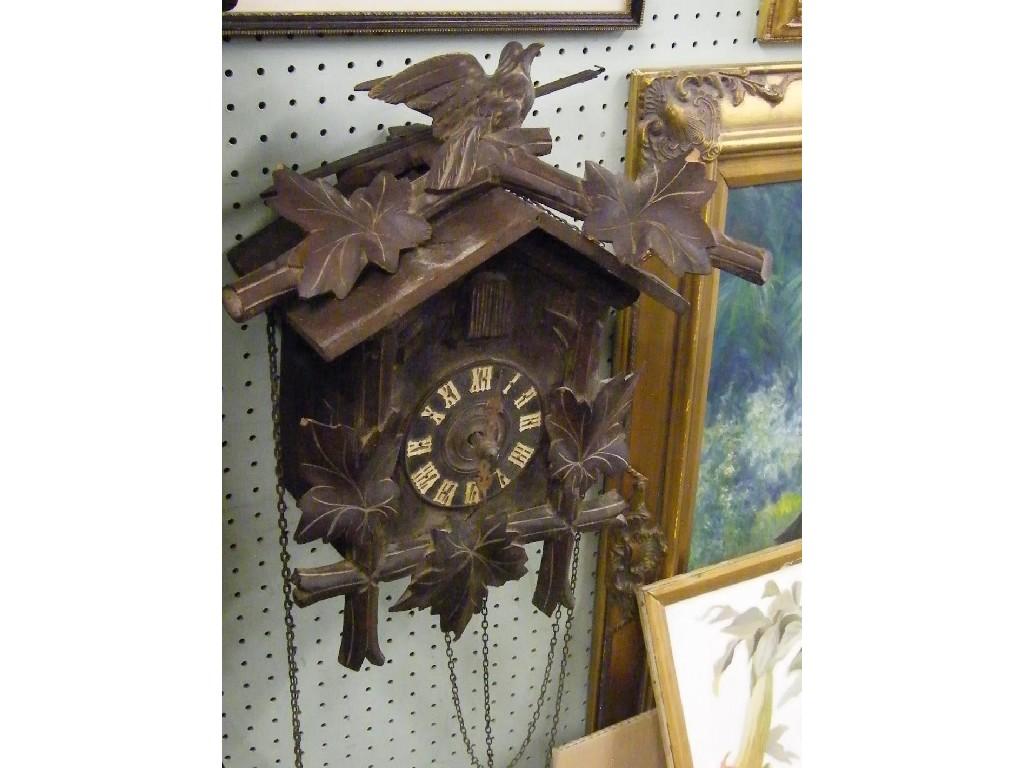 Appraisal: Black Forest double weight cuckoo clock