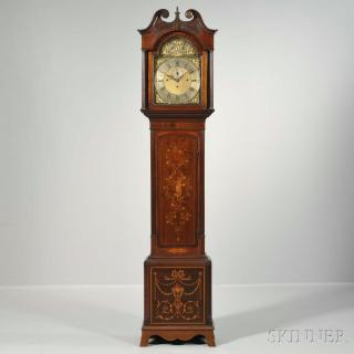 Appraisal: James Peddie Quarter-chiming Marquetry Longcase Clock Stirling Scotland last quarter