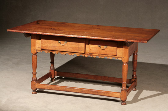 Appraisal: Queen Anne Walnut and Pine Tavern Table Pennsylvania Circa Top