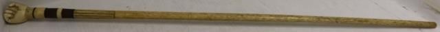 Appraisal: TH C SCRIMSHAW SAILOR MADE CANE WHALEBONESHAFT WITH REEDED DECORATION