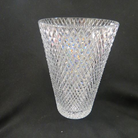 Appraisal: Cut Crystal Vase superb overall diamond design