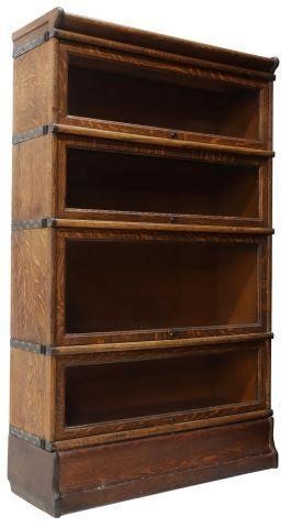 Appraisal: American oak stacking bookcase Macey Company early thc having four