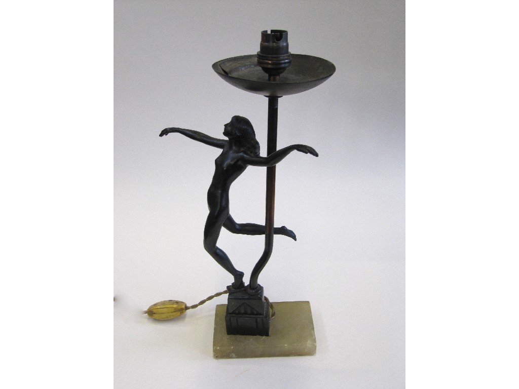 Appraisal: Art Deco style figural table lamp