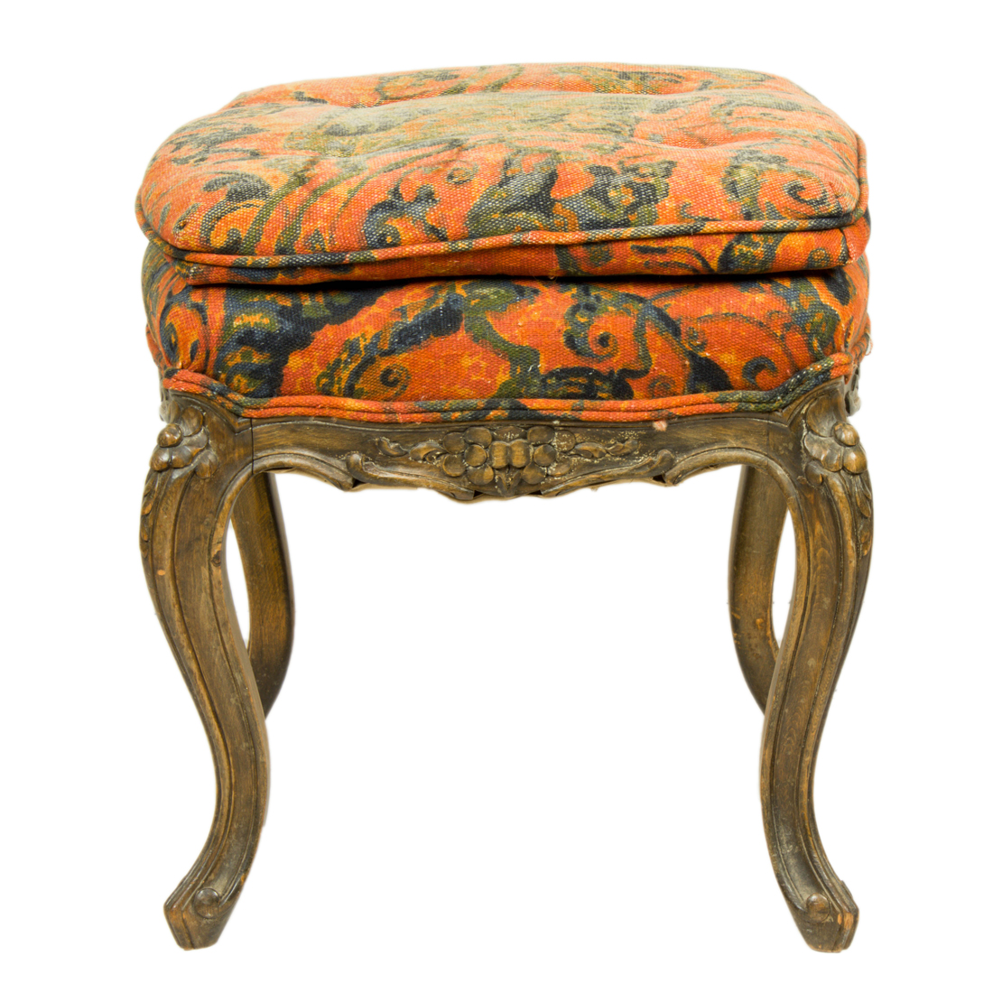 Appraisal: A FRENCH LOUIS XV STYLE RELIEF CARVED STOOL CIRCA A