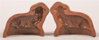 Appraisal: PA th Century Redware Lamb Form Chocolate mold Pennsylvania th