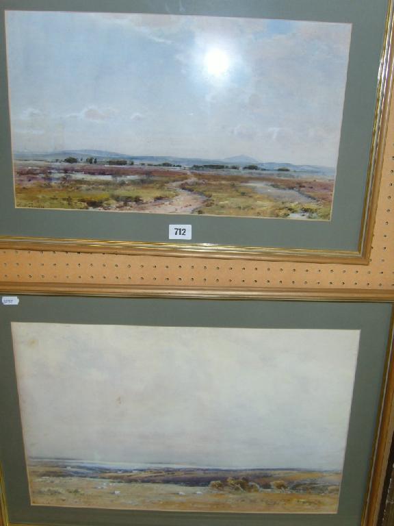 Appraisal: Two early th century watercolour landscapes by Frederick Tucker one