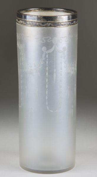 Appraisal: Hawkes Steuben Verre de Soire Vase unsigned by Steuben cylindrical