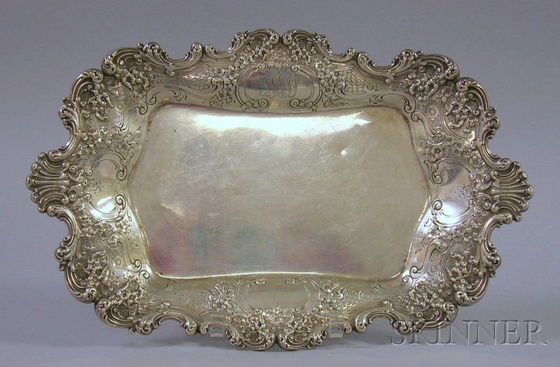 Appraisal: Thomas S Starr Sterling Silver Rectangular Tray deep sides with