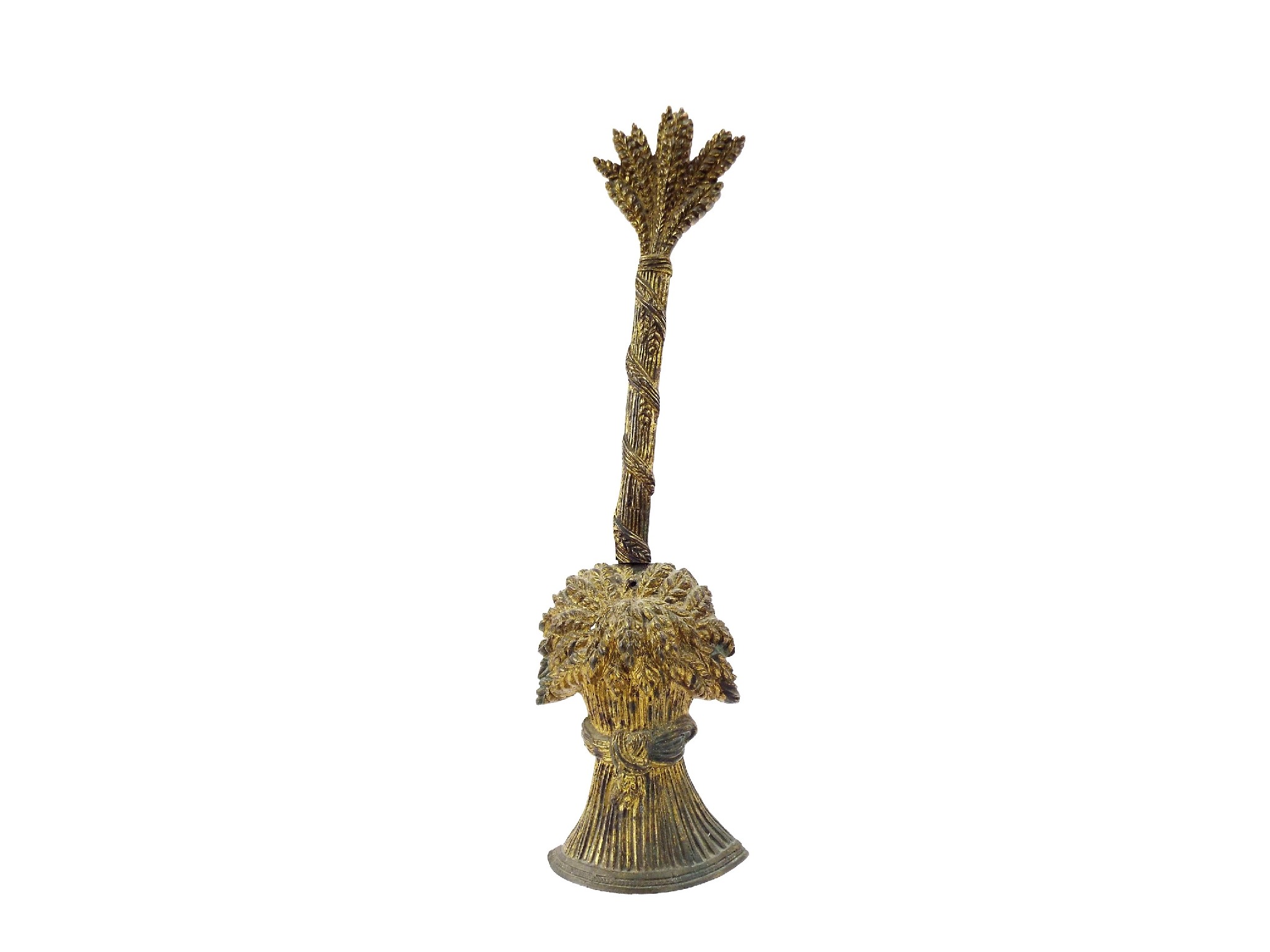 Appraisal: Gilt cast metal doorstop in the form of wheatsheaf high