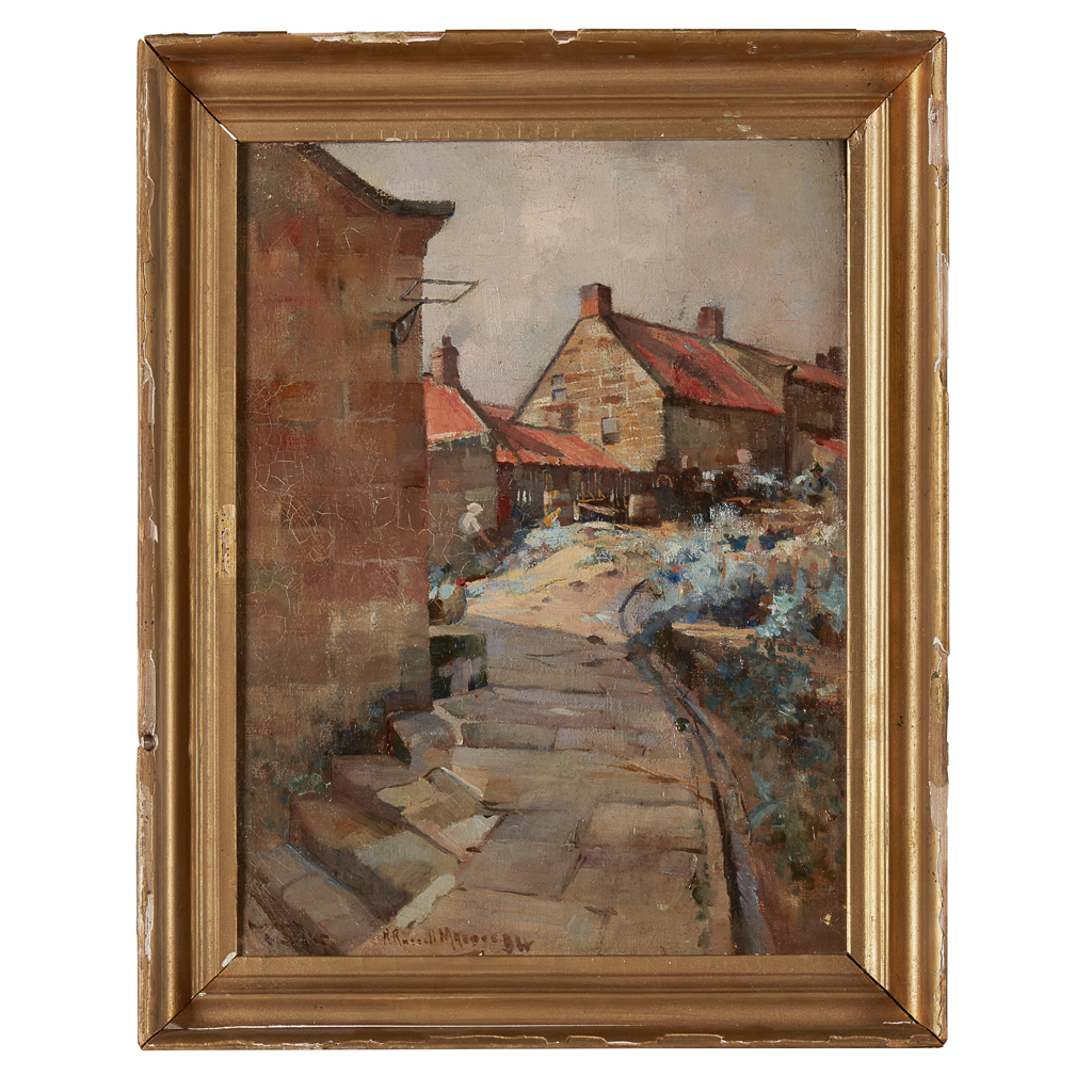 Appraisal: ROBERT RUSSELL MACNEE R I SCOTTISH - RED-ROOFED COTTAGES signed