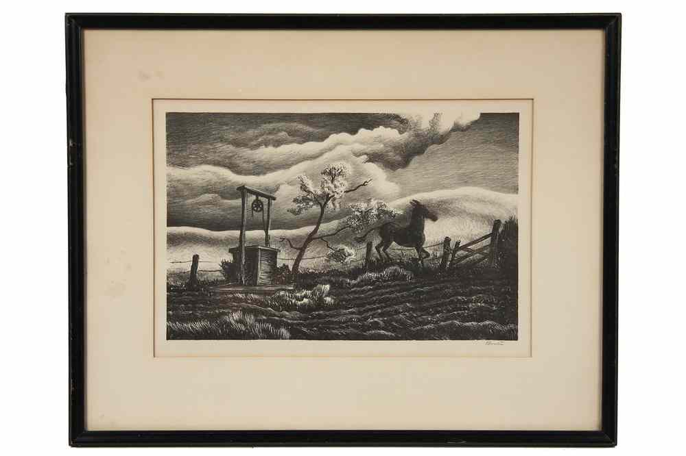 Appraisal: LITHO - by Thomas Hart Benton MO MA - signed