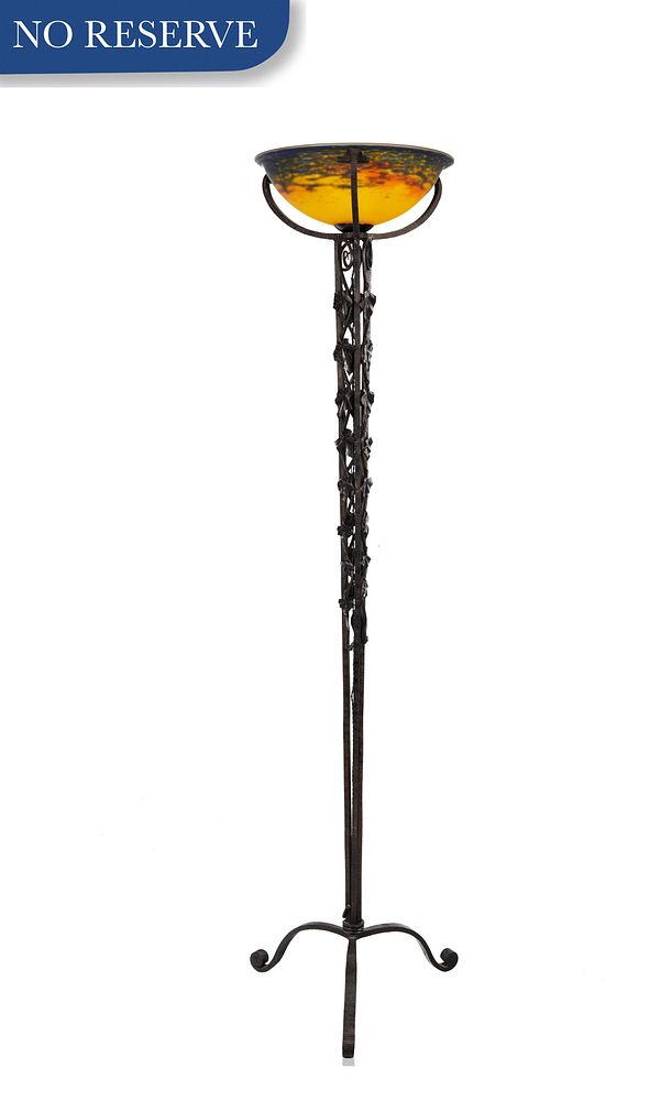 Appraisal: CIRCA MULLER FRERES LUNEVILLE CAMEO GLASS FLOOR LAMP CIRCA MULLER