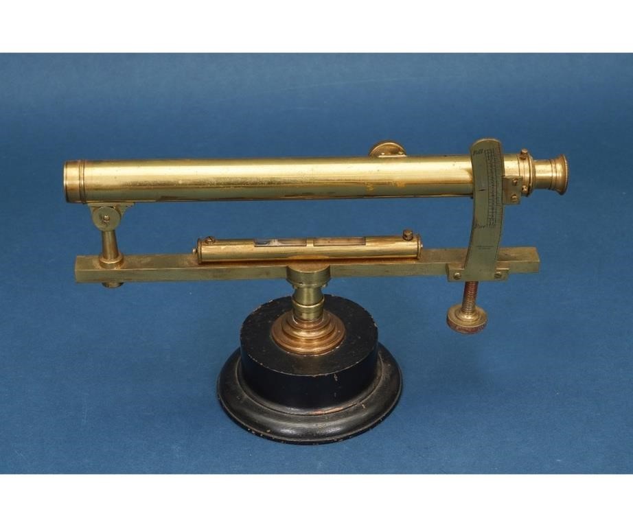 Appraisal: Brass clinometer level by James Brown Glascow with black wood