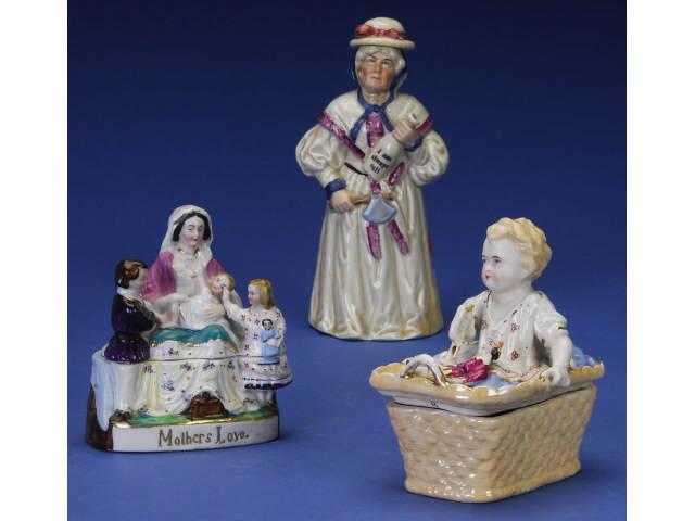 Appraisal: Lot Three German Figures Germany ca glazed porcelain figures Includes