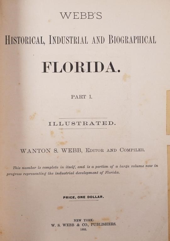 Appraisal: soft-cover large book screw-type -ring binding Webbs Historical Industrial Biographical