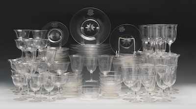 Appraisal: An Impressive Crystal Collection Including Hawkes Stemware includes nine -