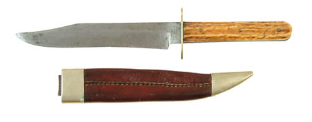 Appraisal: NEWTON BOWIE KNIFE - clip point blade marked JOHN NEWTON