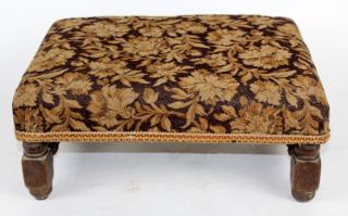 Appraisal: French foot stool barley twist in walnut French barley twist