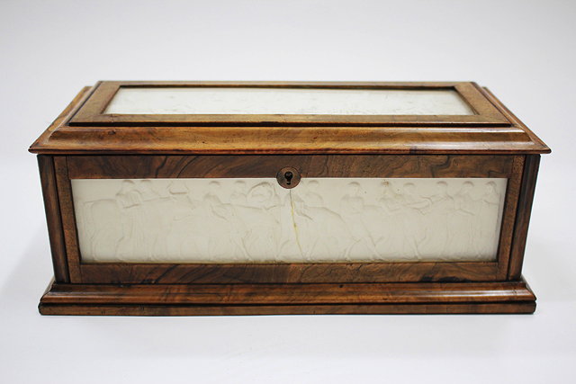 Appraisal: AN ANTIQUE WALNUT RECTANGULAR BOX the lid and sides set