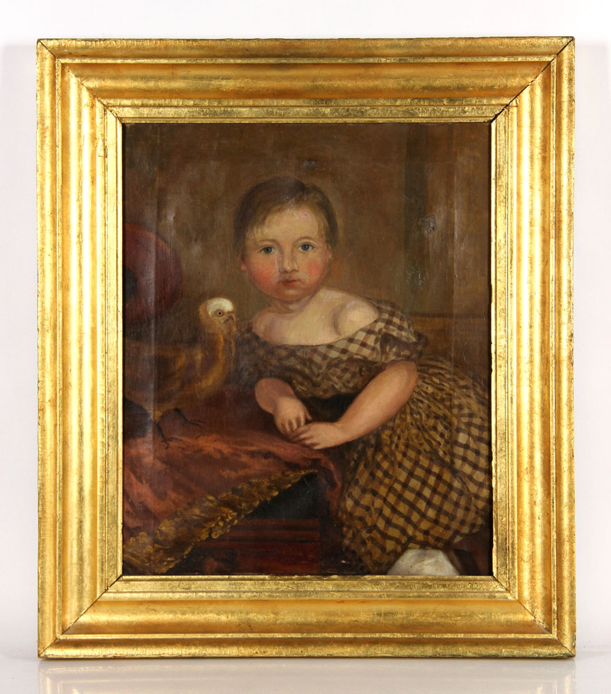 Appraisal: - Monroe Child with Bird O C Charles Monroe child