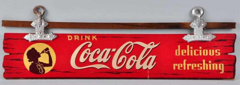 Appraisal: - s Wood Metal Masonite Coca-Cola Sign Description Made by