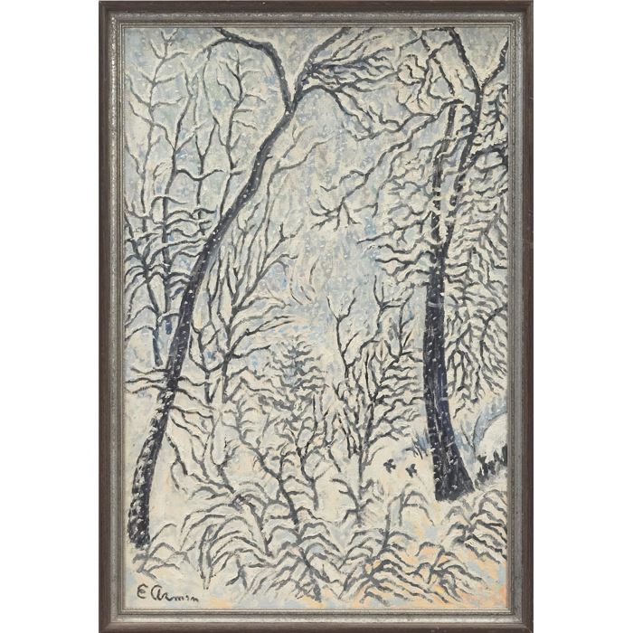 Appraisal: Emil Armin American - ''Trees in Winter '' c oilon