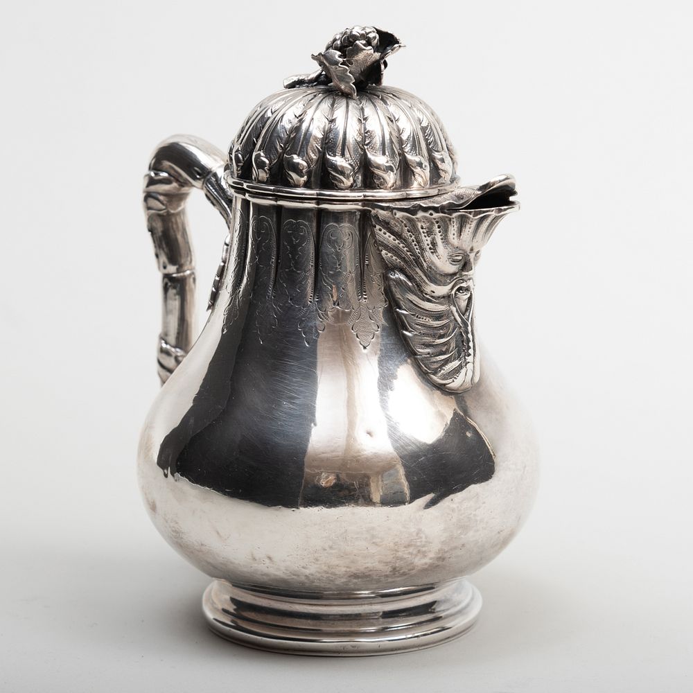 Appraisal: Jones Ball Co Coin Silver Covered Pitcher Marked 'Pure Coin