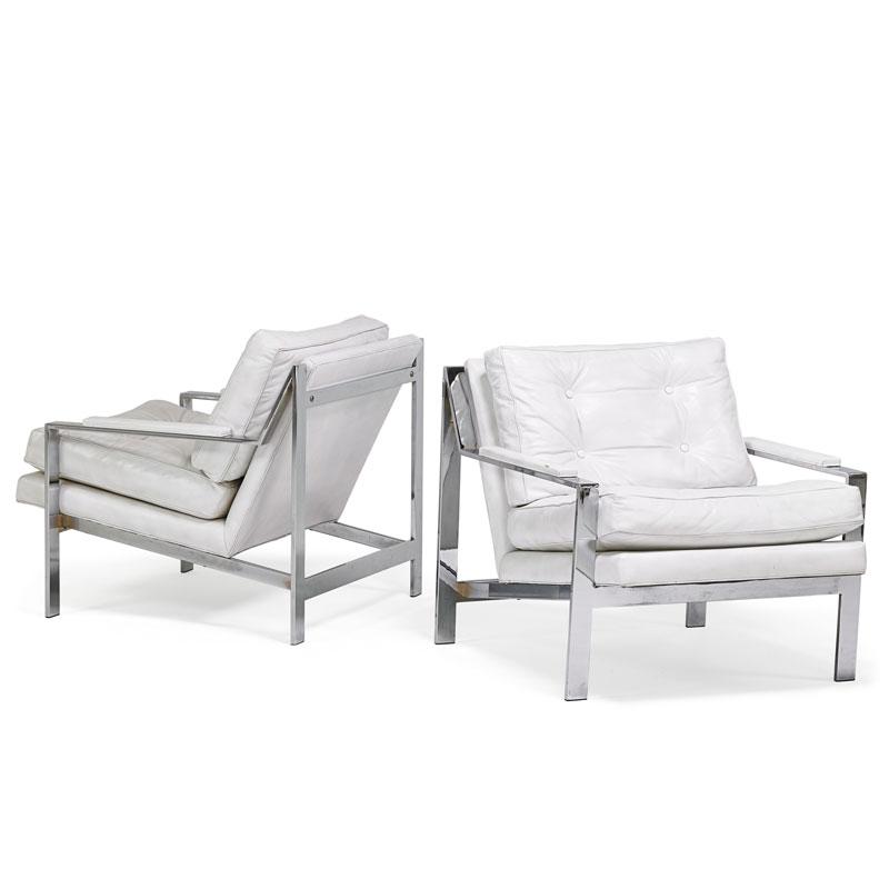 Appraisal: CY MANN Pair of lounge chairs Condition Report A few