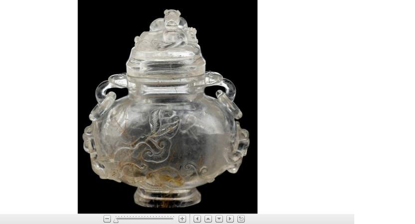 Appraisal: Chinese rock crystal covered vase Qing dynasty