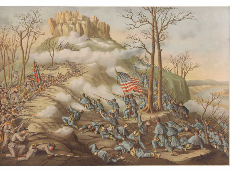 Appraisal: Civil War Lithograph Battle of Lookout Mtn November published by