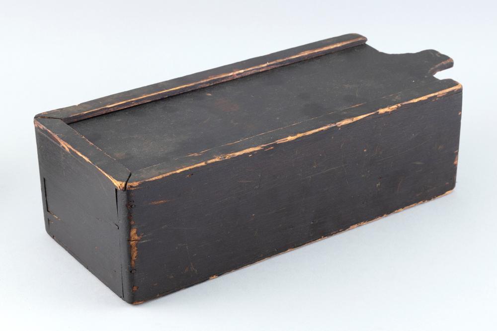 Appraisal: CANDLE BOX NEW ENGLAND EARLY TH CENTURY HEIGHT WIDTH DEPTH