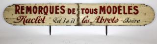 Appraisal: Vintage French folding advertising sign French painted folding advertising sign