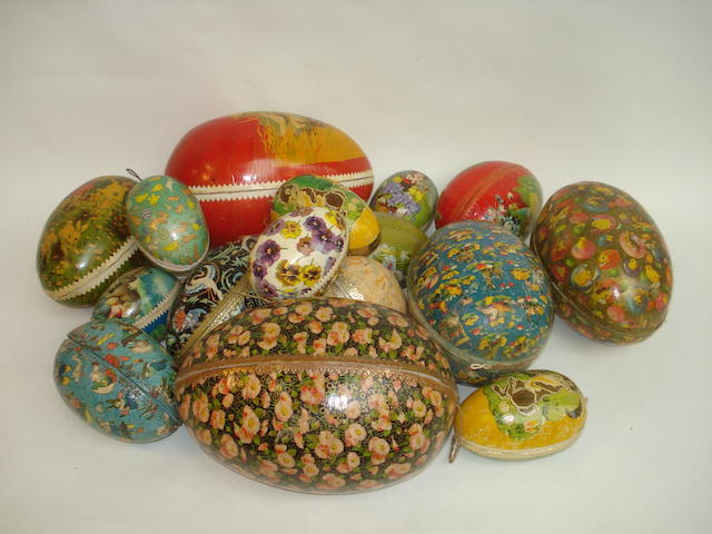 Appraisal: A large collection of lithographed printed easter eggs mainly Edwardian