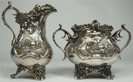 Appraisal: An early Victorian milk jug and sugar bowl by Charles