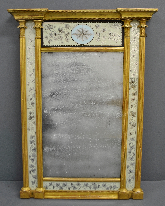 Appraisal: - Sheraton gilt mirror early th c h x w