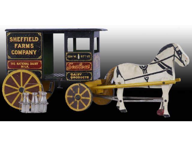 Appraisal: Rich Toys Sheffield Farms Co Horse Drawn Wagon Description Wood