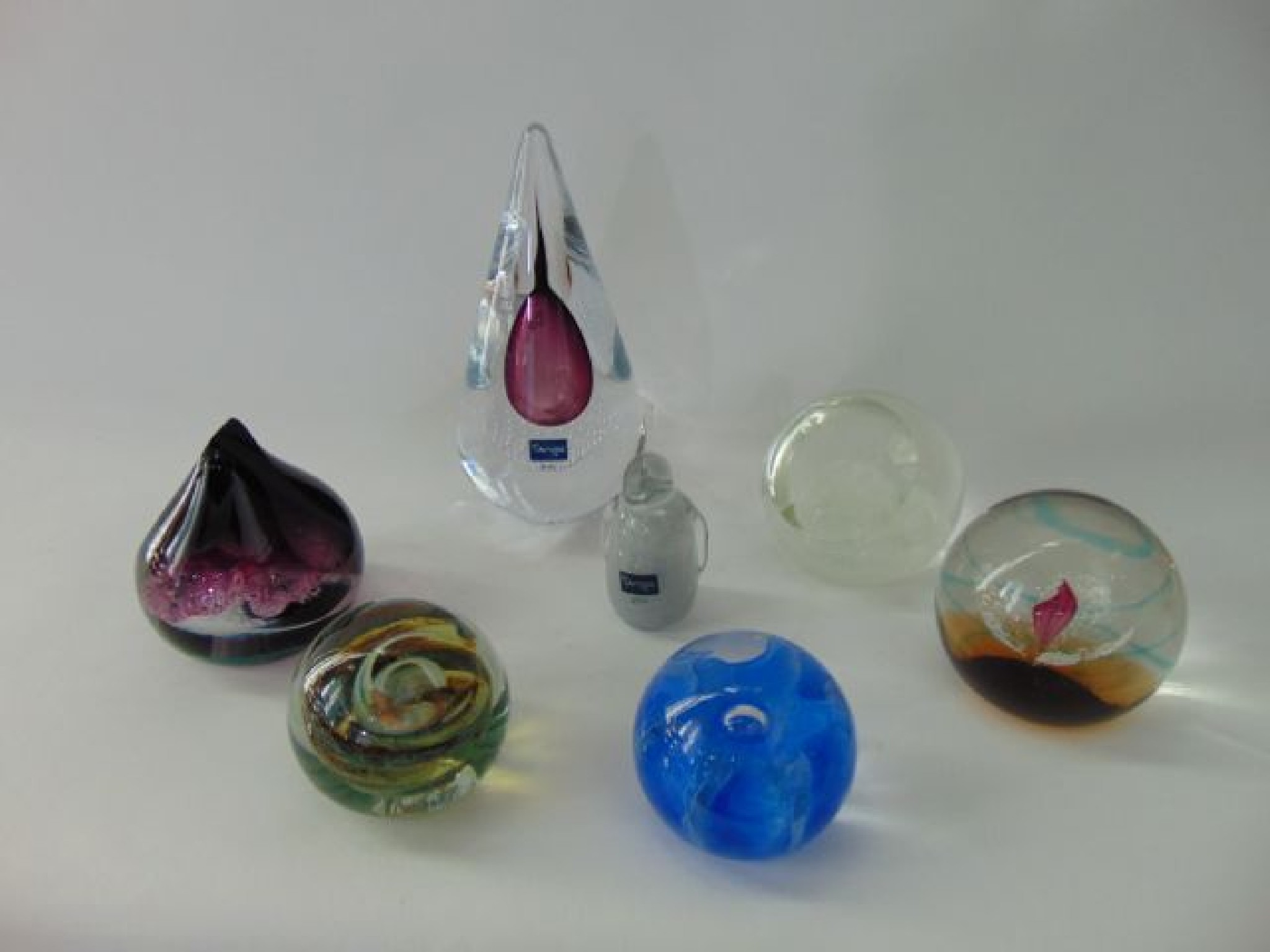 Appraisal: A selection of five paperweights to include Pastorale by Caithness