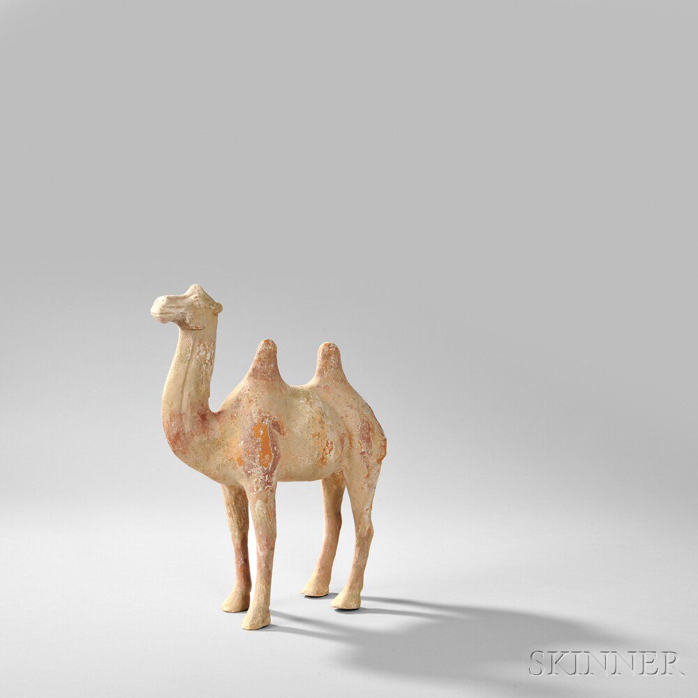 Appraisal: Pottery Figure of a Camel China Tang dynasty finely modeled