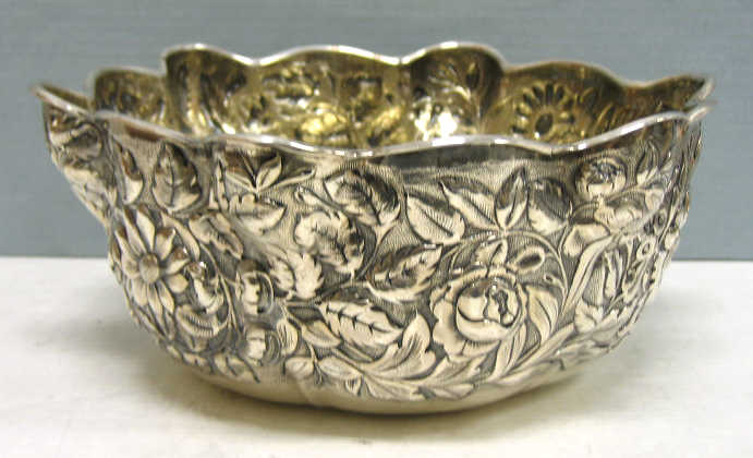 Appraisal: WHITING MANUFACTURING RHODE ISLAND Sterling silver bowl circular with scalloped