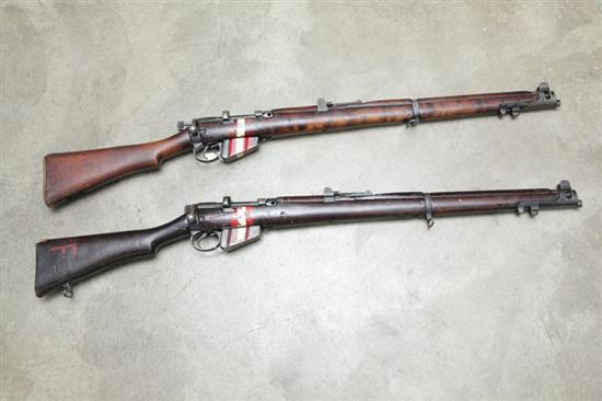 Appraisal: TWO INERT SHORT MAGAZINE LEE-ENFIELD RIFLES Serial numbers and