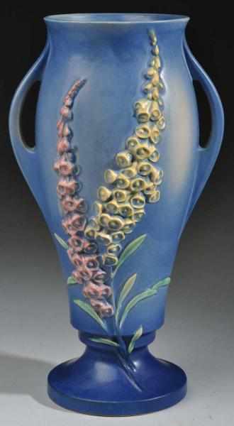 Appraisal: Roseville Foxglove Floor Vase Description Shape - Pink and yellow