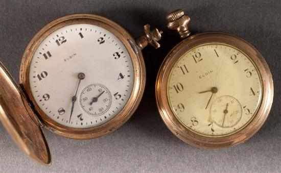 Appraisal: Two gold filled pocket watches Elgin Natl Watch Co open